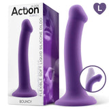 Dildo Bouncy Silicone Flexible Hiper Flexible 7.5 - 19 Cm Talla L Púrpura