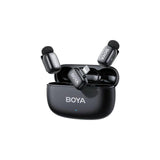 Boya Microphone Wireless Mini 2-02 2.4ghz, Ai Powered Noise Cancellation With 2 Transmitters And 1 Receiver (Lightning) Black Eu
