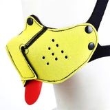 Bozal De Perro De Neopreno Desmontable Y Ajustable Amarillo