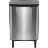 Brabantia Bo Trash Bin Hi 12 L Matte Steel Fingerprint Proof