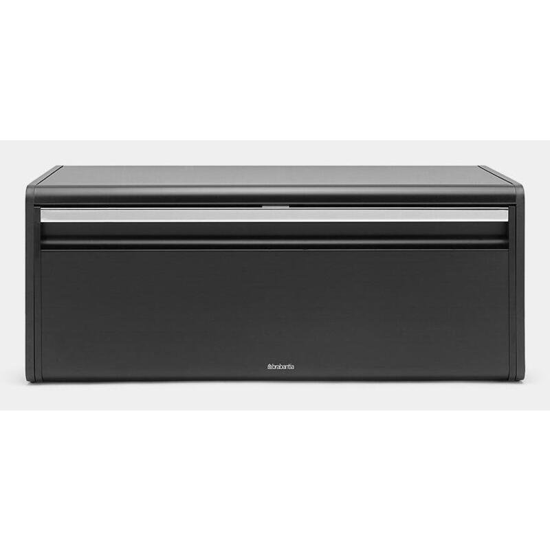Brabantia Klappbrotkasten Front Eckig, Schwarz Matt
