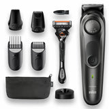 Braun Barttrimmer 7, Trimmer/Haarschneider Herren, Haarschneidemaschine, Fã¼r Gesichts- Und Kopfhaare, Lebenslang Scharfe Klingen, 39 Lã¤Ngeneinstellungen, Bt7340, Schwarz/Grau-Metallic