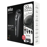 Braun Barttrimmer 7, Trimmer/Haarschneider Herren, Haarschneidemaschine, Fã¼r Gesichts- Und Kopfhaare, Lebenslang Scharfe Klingen, 39 Lã¤Ngeneinstellungen, Bt7340, Schwarz/Grau-Metallic