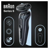 Braun Series 6 61-N1000s, Máquina De Afeitar Negro/Gris