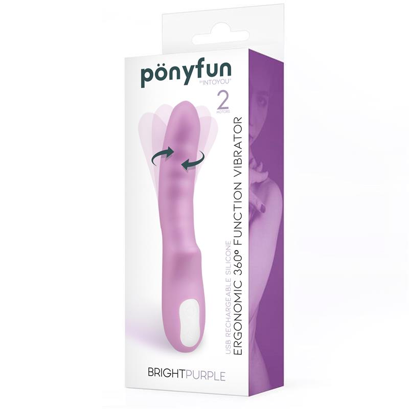 Brightpurple Vibrador Y Rotador Doble Motor 360º Usb Silicona