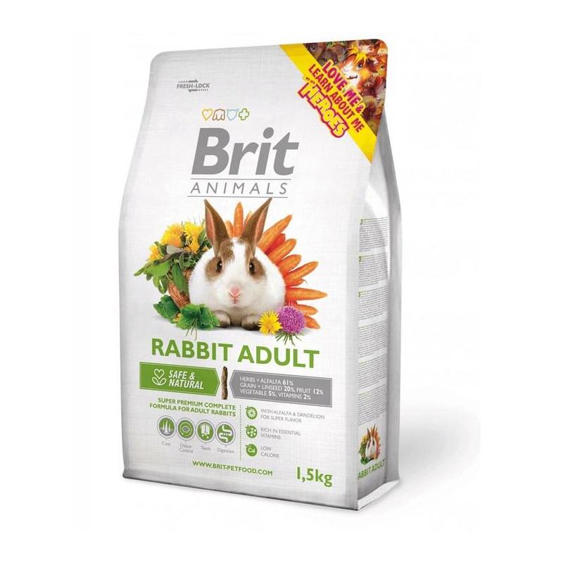 Brit Animals Conejo Adulto Completo - Comida Para Conejos - 1.5kg