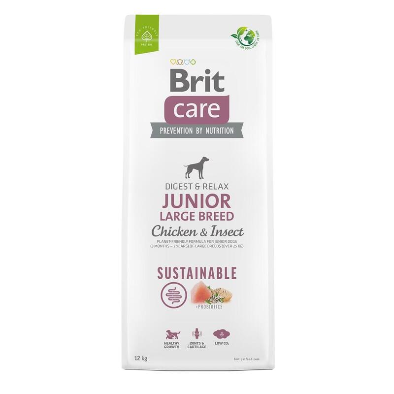Brit Care Dog Sustainable Junior Large Breed Chicken & Insect - Alimento Seco Para Perros - 12 Kg