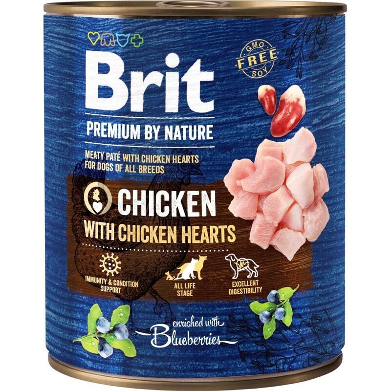 Brit Premium By Nature Chicken With Hearts - Comida Húmeda Para Perros - 800 G