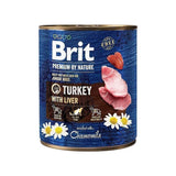 Brit Premium By Nature Turkey&Liver Dla Psów 800g