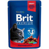 Brit Premium Cat Beef Stew&Peas - Comida Húmeda Para Gatos - 100g