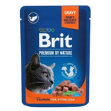 Brit Premium Cat Salmon Sterilised - Comida Húmeda Para Gatos - 100g