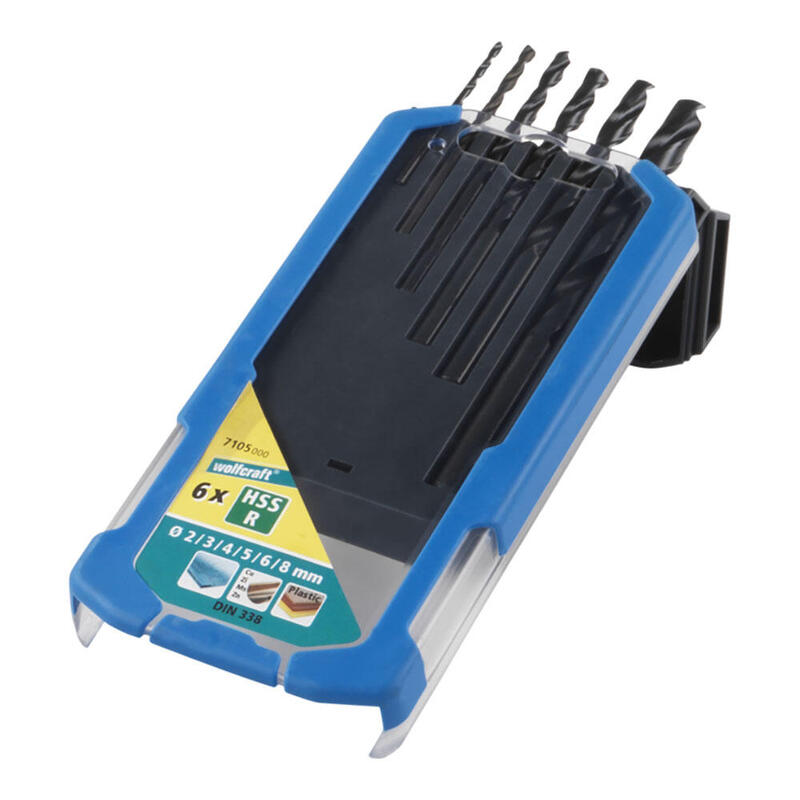 Broca Para Metal Hss, Forja Por Laminación, Ø2-8 Mm, Juego 6 Piezas