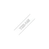 Brother Tze145 Cinta Laminada Generica De Etiquetas - Texto Blanco Sobre Fondo Transparente - Ancho 18mm X 8 Metros