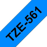Brother Tze561 Cinta Laminada Generica De Etiquetas - Texto Negro Sobre Fondo Azul - Ancho 36mm X 8 Metros