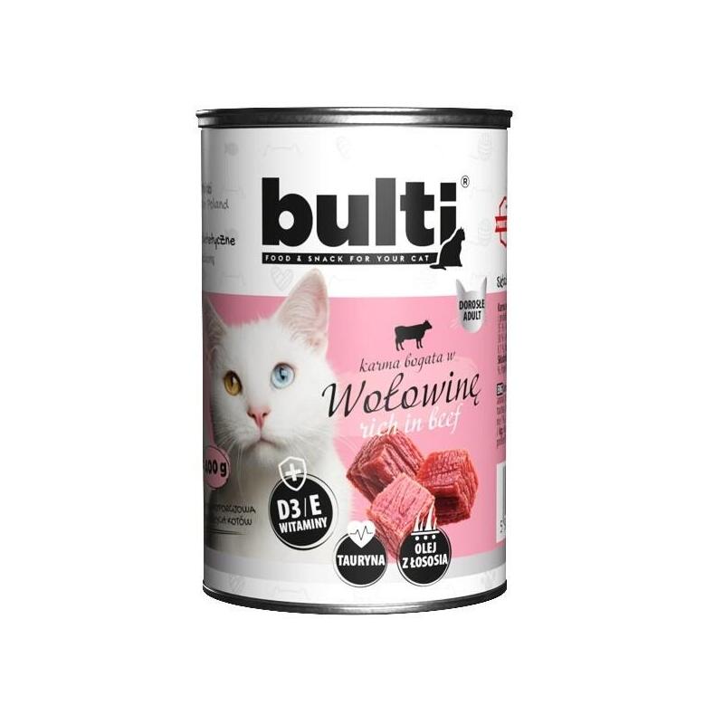 Bulti Rich In Beef - Comida Húmeda Para Gatos - 400g