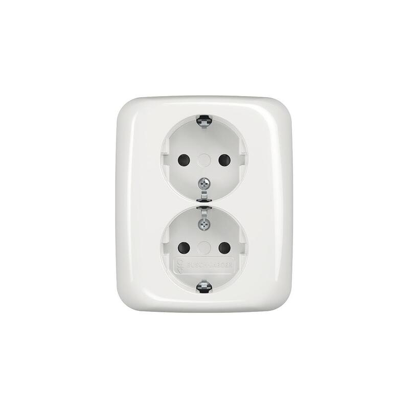 Busch Jaeger 202 Eujb-214 Doble Toma De Corriente Schuko