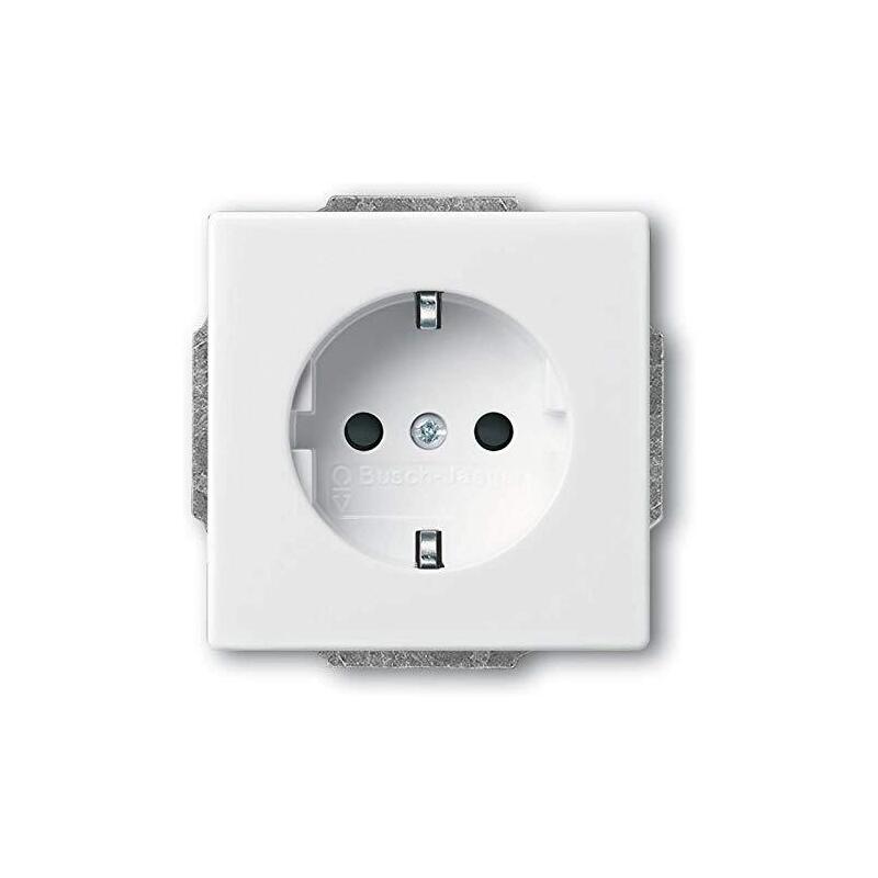 Busch Jaeger 2300 Eucb-84 Schuko Tomas De Corriente Inserto, Blanco Estudio, Solo