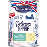Butcher'S Delicious Dinners Ocean Fish Chunks In Jelly - Wet Cat Food - 400 G