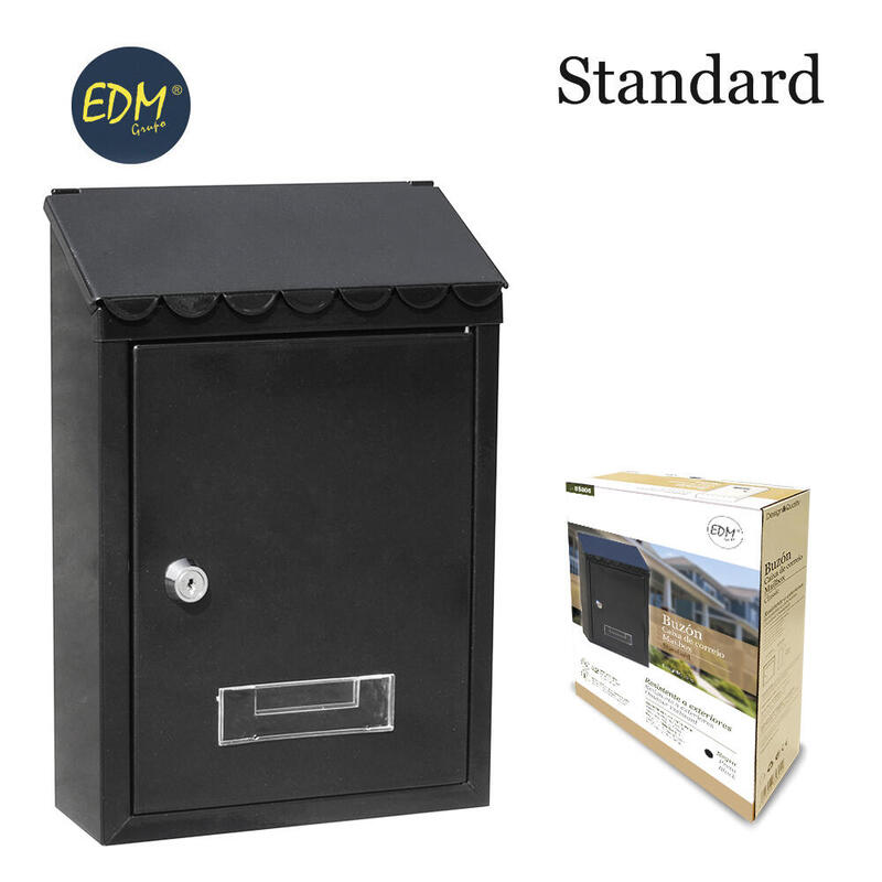 Buzon De Acero Modelo Standard Negro. Edm