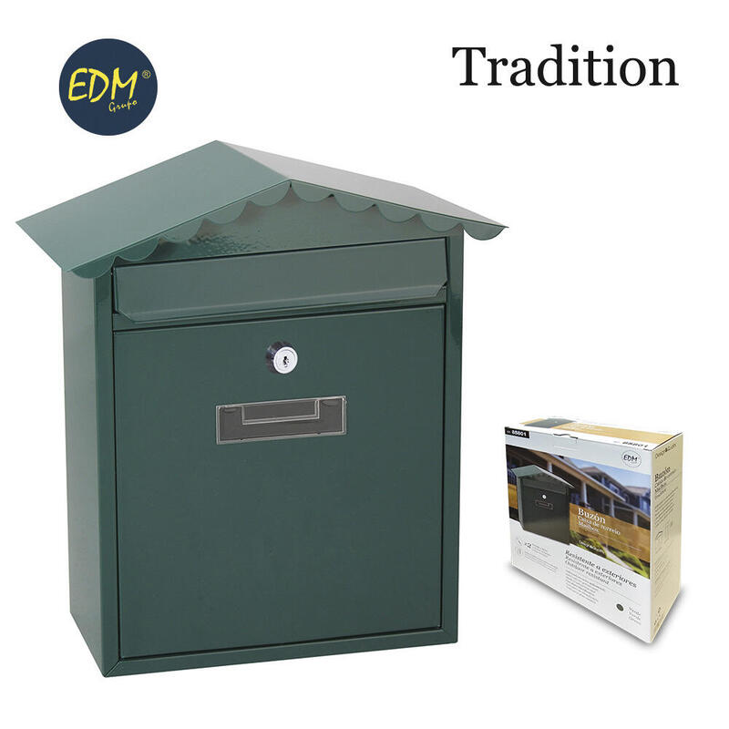 Buzon De Acero Modelo Tradition Verde Edm