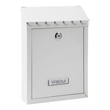 Buzón Individual Exterior, Pequeño, Civic, Acero, Blanco, 21,6 X 8 X 30 Cm