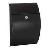 Buzón Individual Exterior, Pequeño, Galán, Acero, Negro, 21 X 7,5 X 29 Cm