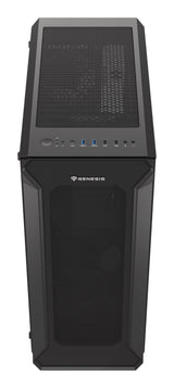 Caja Pc Natec Gaming Genesis Irid 505 Atx 2xusb 3.0 2xusb 2.0 S/F Cristal Templado