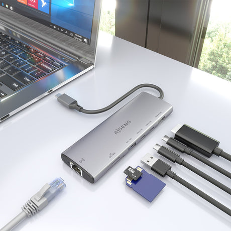 EAN 8435739903605 - AISENS ASUC-7P032-GR base para portátil y replicador de puertos Alámbrico USB 3.2 Gen 1 (3.1 Gen 1) Type- imagen 6