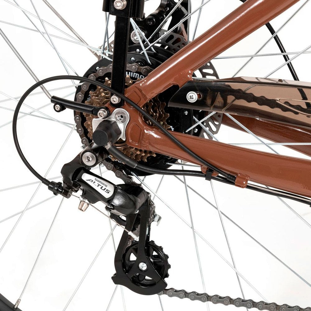 Bicicleta Youin Youride Viena - Paseo - Rueda 28 - Bateria Integrada Y Extraible - Ocre