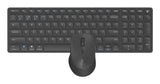Pack Teclado Y Mouse Rapoo Wireless Y Bluetooth 9700m 2,4ghz Bt 4.0 Bt 5.0 Ultradelgado 1600 Dpi Bateria Gris Oscuro Multi Mo