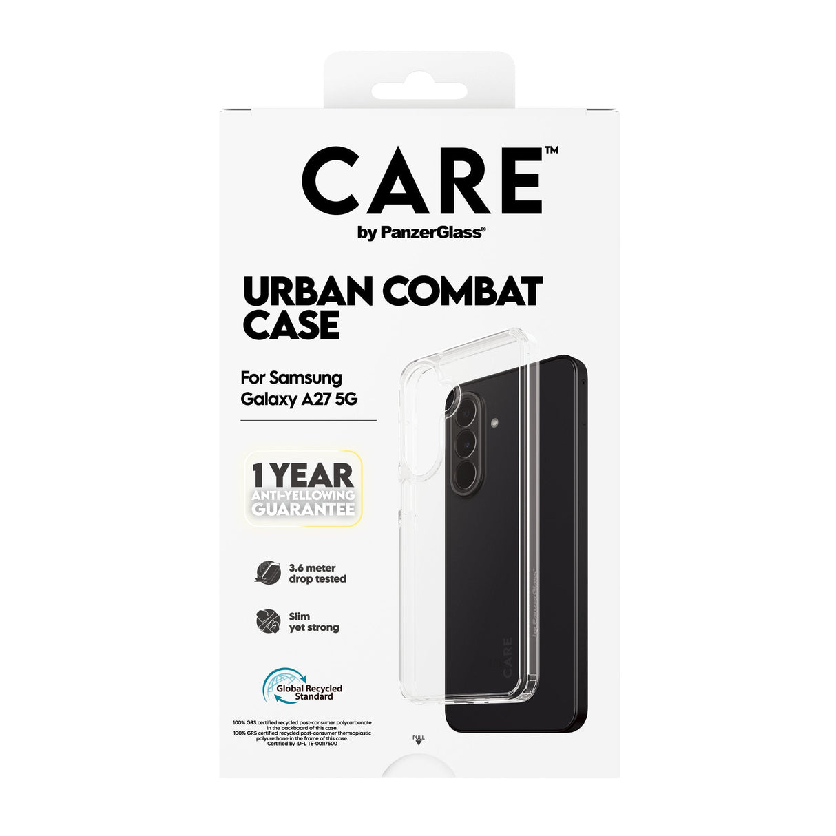 Panzerglass Care By Urban Combat Case Transparent M. Clear Frame Samsung Galaxy A27, Cover, Samsung, Samsung - Galaxy A27 5g, Transparent