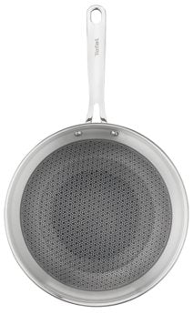 Sartén Wok Tefal Eternal Mesh, Ø 28cm Acero Inoxidable, Con Tapa De Cristal E49716