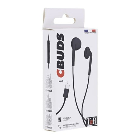 EAN 3303170105146 - T'nB C-Buds Auriculares Alámbrico Dentro de oído Llamadas/Música USB Tipo C Negro imagen 6
