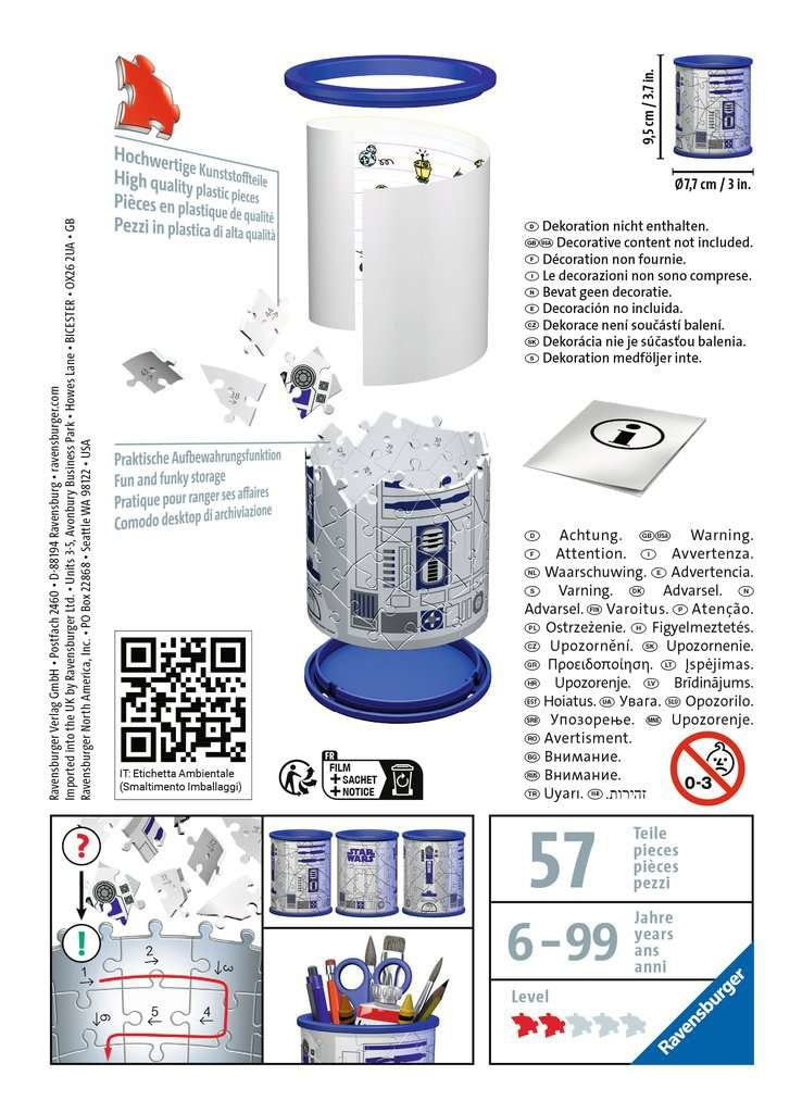 Ravensburger 3d Puzzel Utensilo Star Wars R2d2, Puzzle 11554