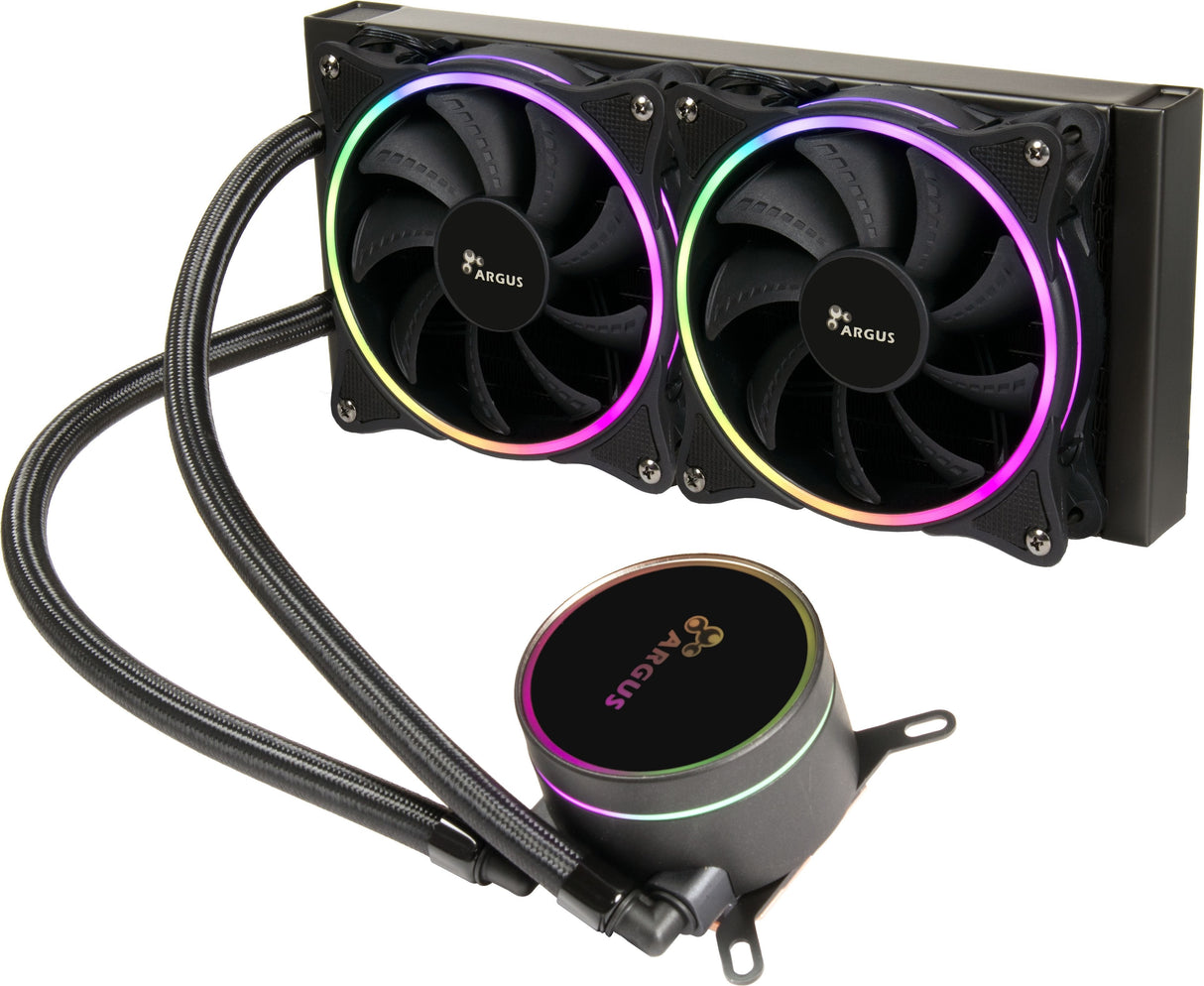 EAN 4260455648608 - Inter-Tech LC-240 RGB Procesador Sistema de refrigeración líquida todo en uno 12 cm Negro 1 pieza(s) imagen 1