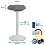 Leitz Ergo Active Mehhocker Con Komfortsitz Gris Claro