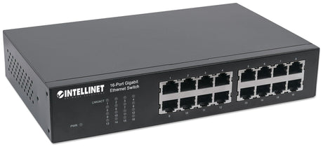EAN 0766623561068 - Intellinet 561068 switch No administrado L2 Gigabit Ethernet (10/100/1000) 1U Negro imagen 2