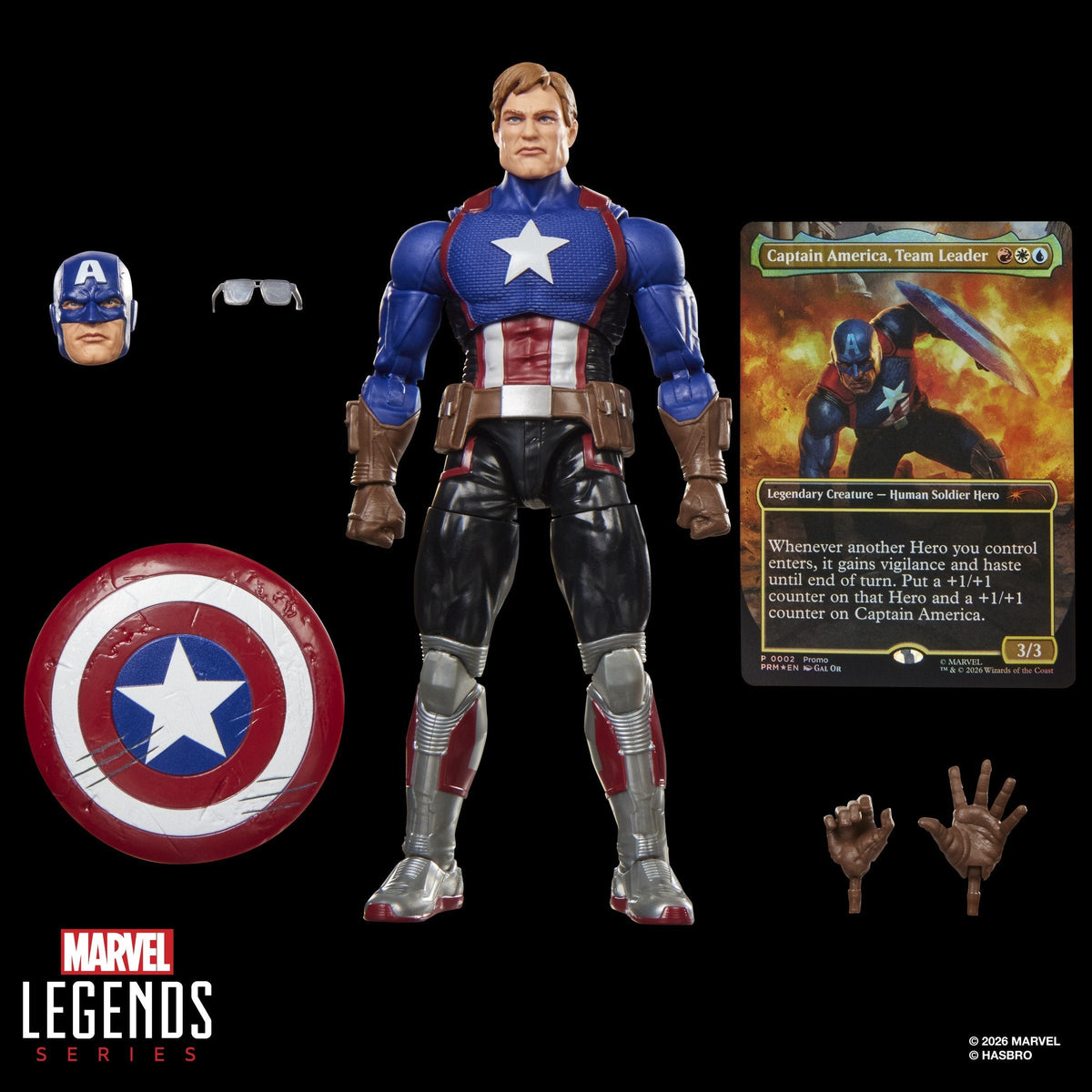 Figura Hasbro Marvel Legends Series X Magic: The Gathering Capitan America