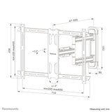 Neomounts Select Screen Wall Mount (Full Motion, 3 Pivots, Vesa 600x400)