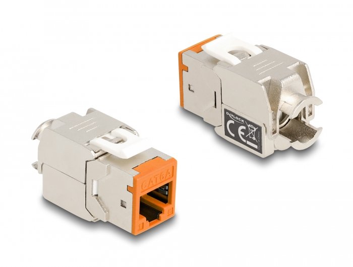 Delock 87896 Módulo Keystone Rj45 Hembra A Lsa Cat.6a Montaje Sin Herramientas Colores Surtidos Juego 8 Piezas
