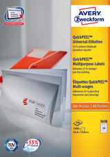 Avery Zweckform, Labels Avery 64 6 Avery Zweckform6 Avery Zweckform 6 X 33,8mm, A4 (3658)