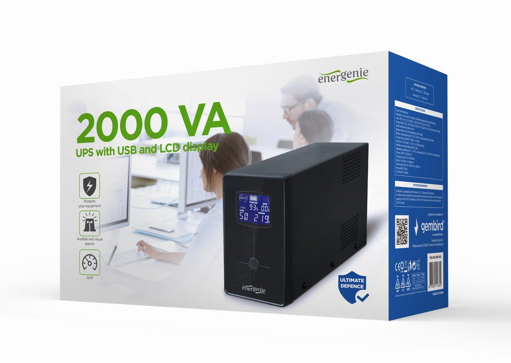 EAN 8716309116602 - Gembird EG-UPS-035 sistema de alimentación ininterrumpida (UPS) Línea interactiva 2 kVA 1200 W 5 salidas  imagen 1