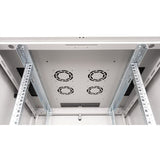 Roline 19-Zoll Netzwerkschrank Basic 22 He, 800x800 Bxt Glastr Grau