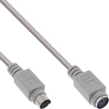 Extensión De Cable Inline Ps/2 Macho A Hembra Gris 5m