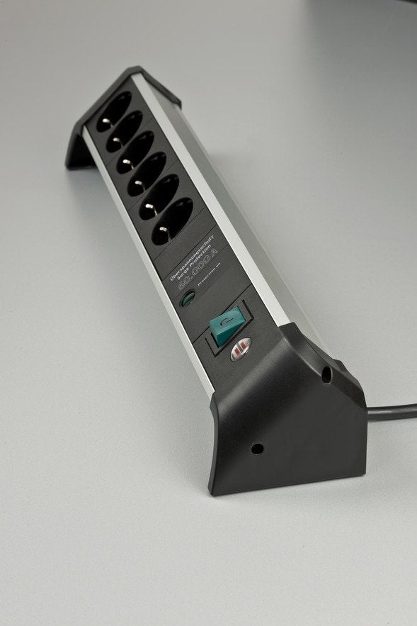 Regleta Brennenstuhl Alu-Office-Line Steckdosenleiste 6-Fach Mit Berspannungsschutz