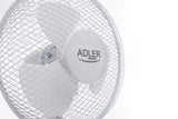 Adler Ad 7302 Desk Fan, Diameter 23cm, 2 Speed Settings, Up-Down Adjustment, Stable Base, Power 35w