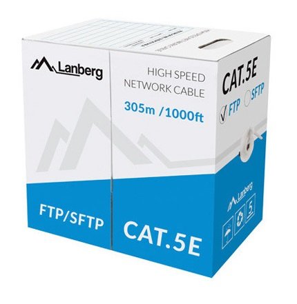 EAN 5901969424584 - Lanberg LCS5-11CU-0305-S cable de red Gris 305 m Cat5e S/FTP (S-STP) imagen 1