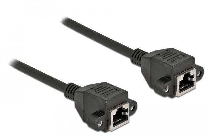 Delock Netzwerk Verlängerungscable S Ftp Rj45 Buchse Zu Rj45 Buchse Cat.6a 3 M Schwarz