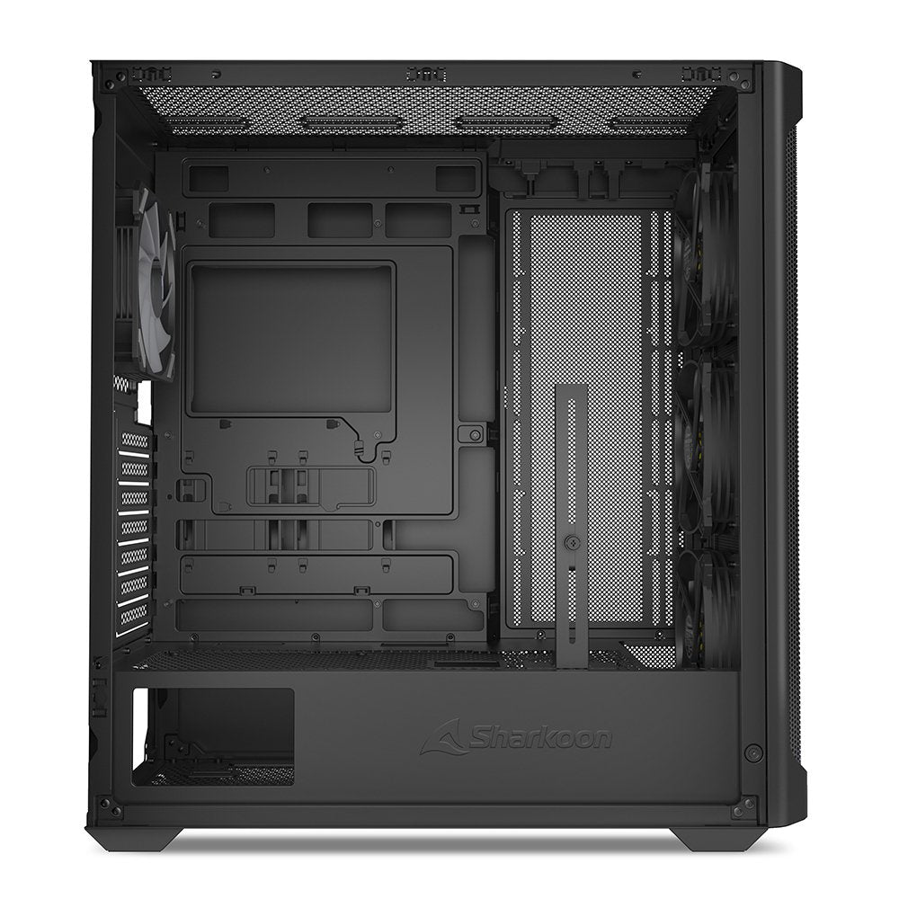 Caja Pc Sharkoon Ak4w Rgb Strip Negra, Cristal Templado 4044951041664