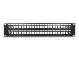 Delock 19? Keystone Patchpanel 48 Port Mit Entlastungsschienen 2 He Schwarz